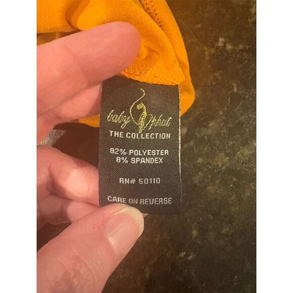 Baby Phat Women's Orange Long Sleeve Cutout Crop Top Size L - Picture 8 of 9